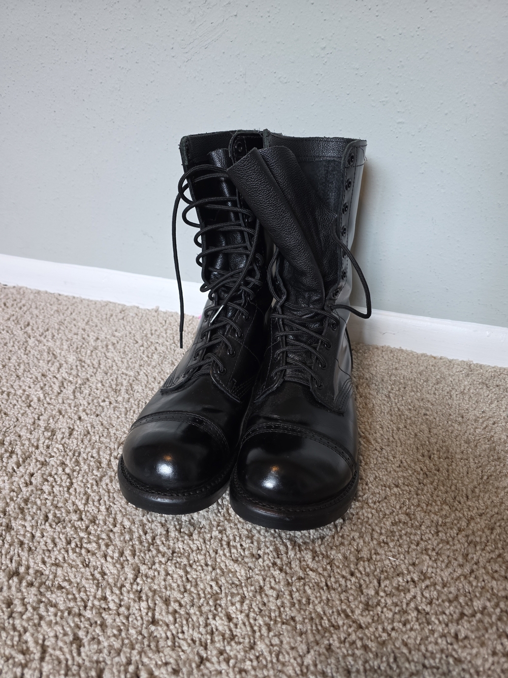 Corcoran 1500 Jump Boots Black Leather Paratrooper Combat Boots 10.5 D USA Made